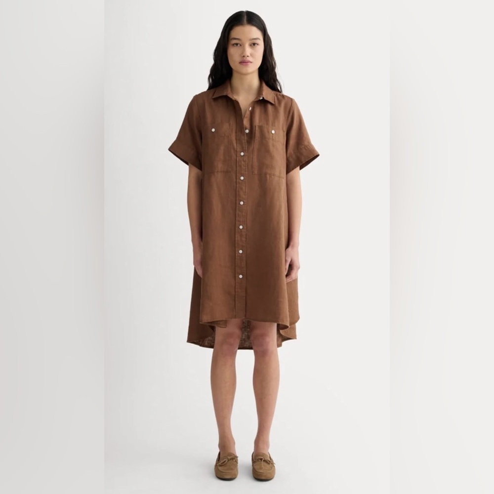 EVERLANE THE DAYTRIPPER DRESS IN LINEN WOMEN’S SIZE XS
